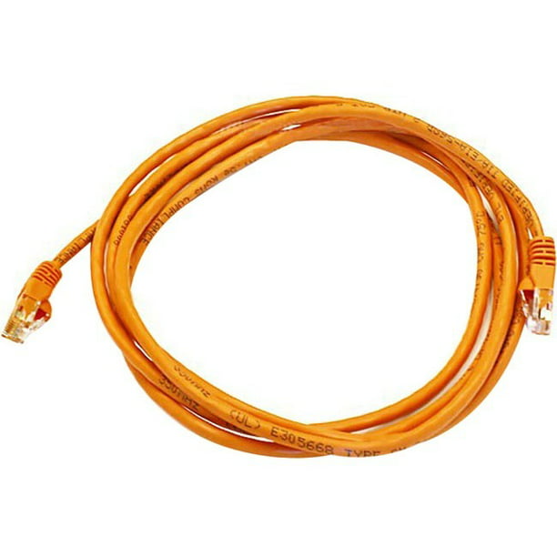 Pure Bare Copper Wire 50ft Network Internet Cord Stranded UTP Orange RJ45 24AWG Monoprice Cat6 Ethernet Patch Cable 550Mhz 